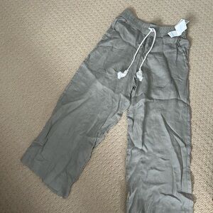 Tan wide leg pants - Size L NWT